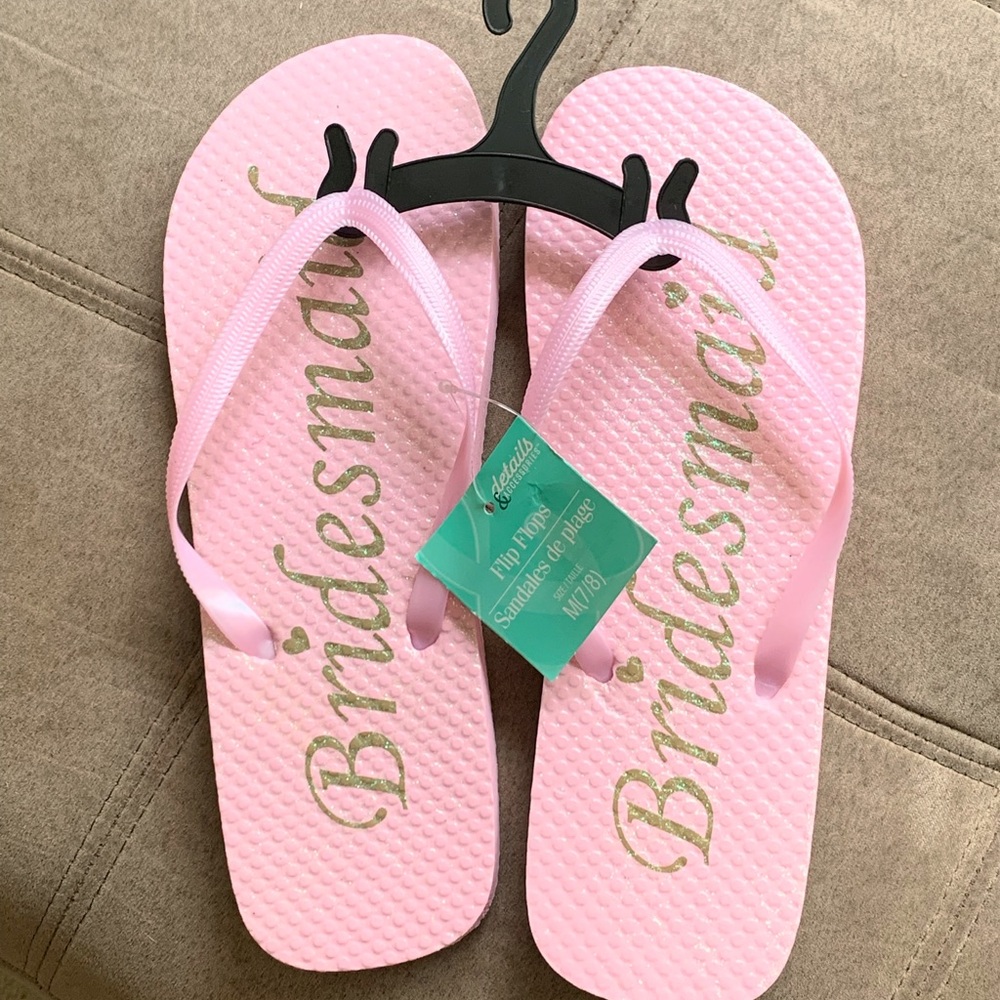 NWT Bridesmaid flip-flops size 7/8
